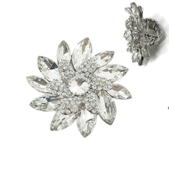 Rhinestone Marquise Stone Flower Stretch Ring
