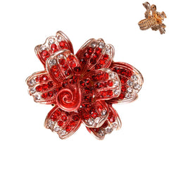 Rhinestone Flower Stretch Ring
