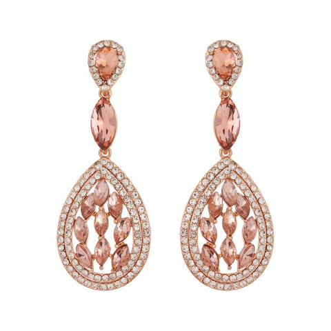 Rhinestone Flame Drop Earrings