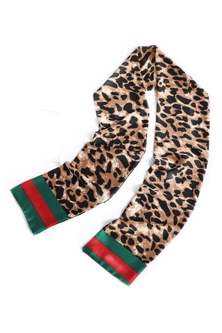 Leopard Green Red Line Scarves