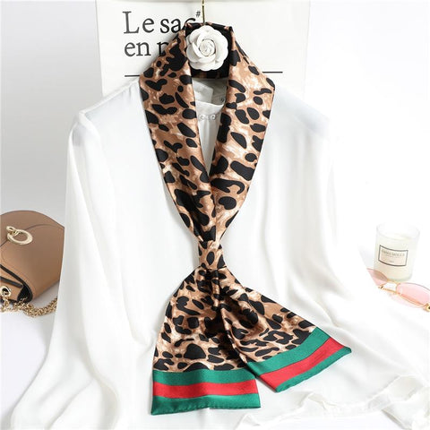 Leopard Green Red Line Scarves