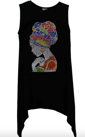 Turban Lady Rhinestone Tank