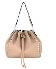 Studded Drawstring Handbag