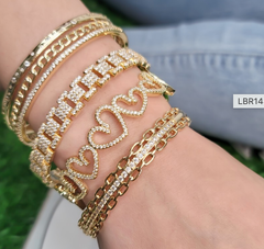 Charlyn Chain Link Rhinestone Cuff