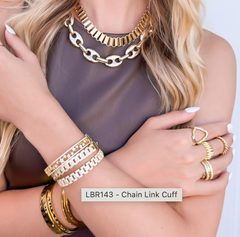 Charlyn Chain Link Rhinestone Cuff