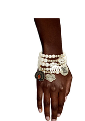 Black Girl Magic Pearl Bracelets with Charms