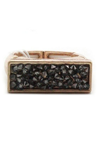 Stone Stretchable Ring Front Pendant