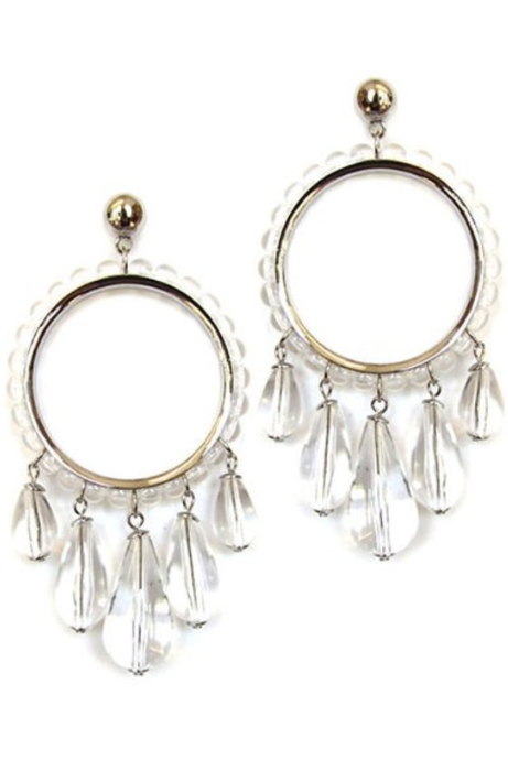 Clear Ball Statement Post Earrings