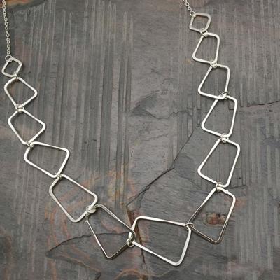 Silver Plated Bib Necklace