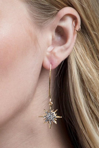 Starburst Pave Crystal Earrings