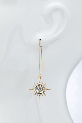 Starburst Pave Crystal Earrings