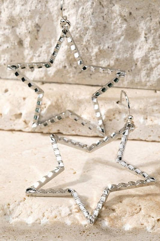 Texture Star Earrings