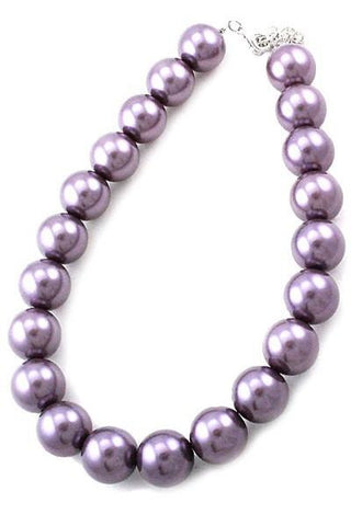 Pearl Necklace Set with 1 inch Ear Drop Pearl Hook Earrings