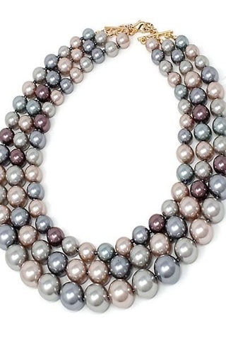 Pearl Necklace Set With Post Earrings