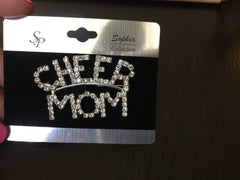 Cheer Mom Crystal Pin