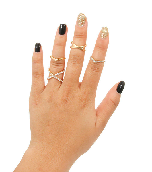 Rings | 4 Finger Ring Set | Freeup