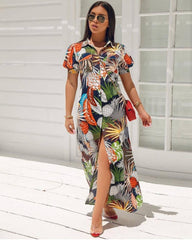 Tropical Multi-Colored Dress