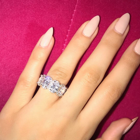 Sterling Silver Rhinestone Eternity Ring