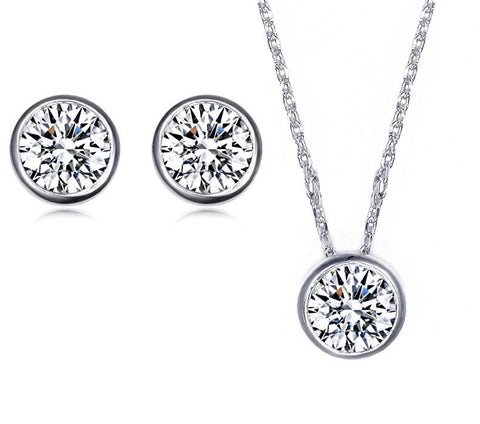 Amelia Silver Necklace Set
