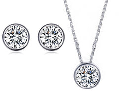 Amelia Silver Necklace Set