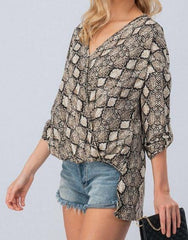 Snakeskin Blouse