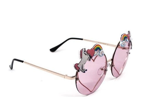 Unicorn and Heart Sunglasses