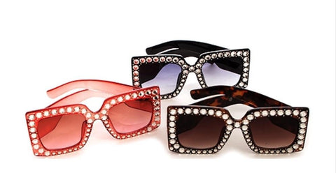 Square Luxury Rhinestone Sunglasses