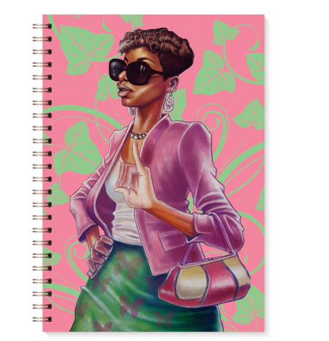 Pink and Green Sorority Journal