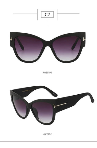 Cat Eye Sunglasses with Gradient Lens