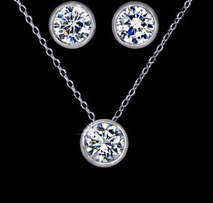 Amelia Silver Necklace Set
