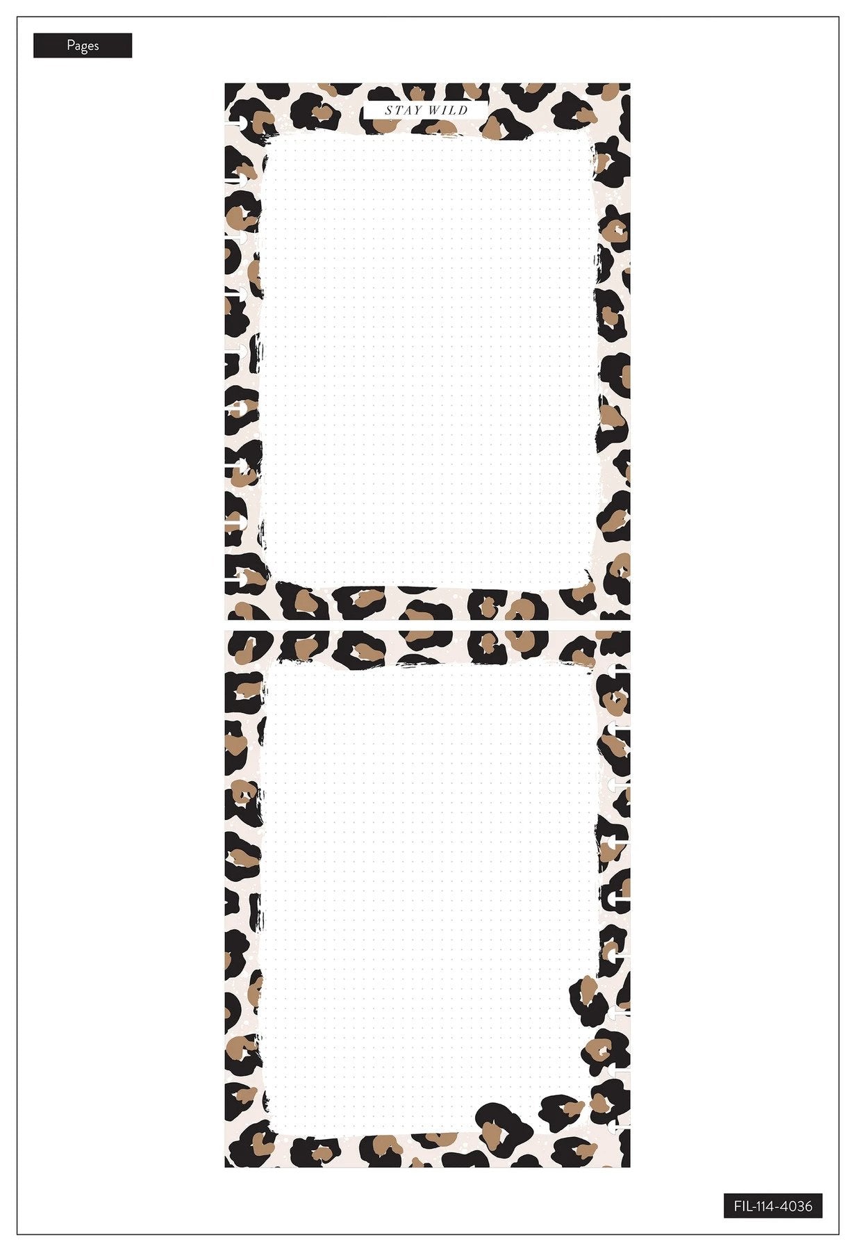 leopard print planner