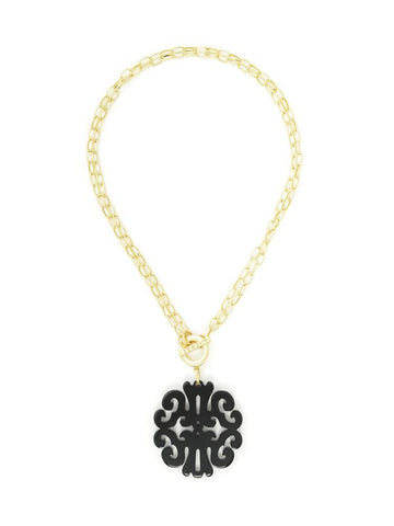 Statement Scroll Pendant Necklace