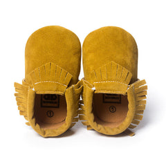 Suede Newborn and Toddler Moccasins