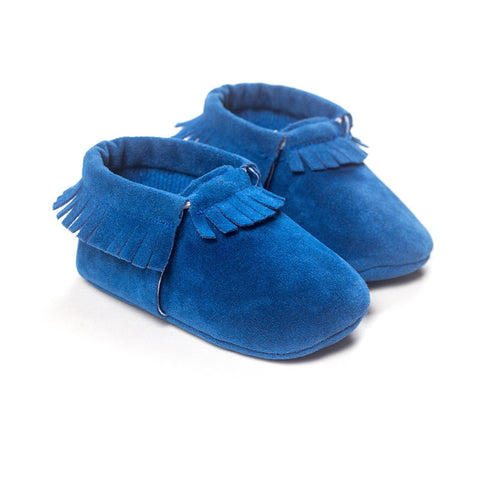 Suede Newborn and Toddler Moccasins