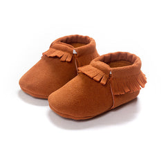 Suede Newborn and Toddler Moccasins