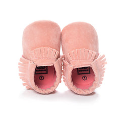 Suede Newborn and Toddler Moccasins