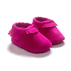 Suede Newborn and Toddler Moccasins