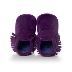 Suede Newborn and Toddler Moccasins