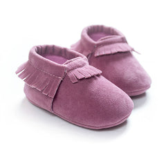 Suede Newborn and Toddler Moccasins