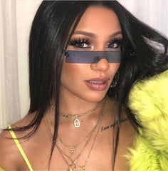 grey half sunglasses half lens