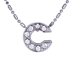 Maria Crystal & Silver Initial Necklace