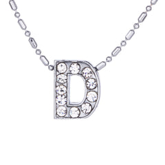 Maria Crystal & Silver Initial Necklace