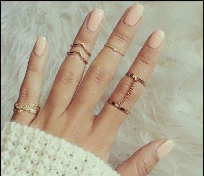 Gold Plated Stacking Midi Ring Set