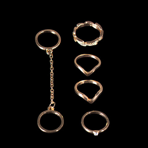 Gold Plated Stacking Midi Ring Set