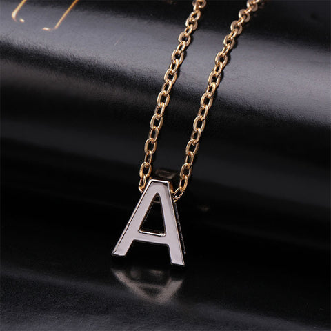 Letter Charm Pendant Necklace Women