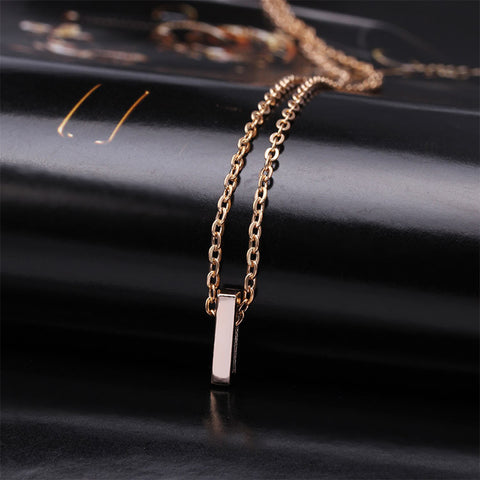 Letter Charm Pendant Necklace Women